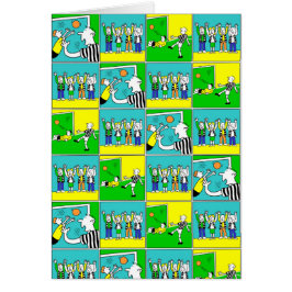 Cartão Design de futebol com jogadores e ventiladores