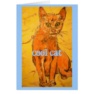 Cartão design de gato legal