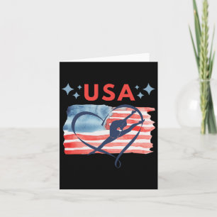 Cartão Design de ginástica Patriótica Americana