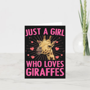 Cartão Design de girafa engraçado para mulheres meninas S
