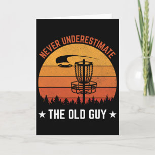 Cartão Design de Golfe de Disco para Homem Mais Velho Ama