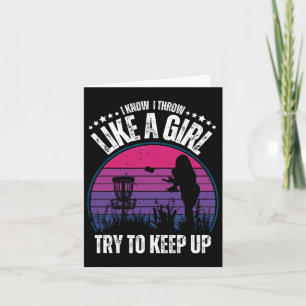 Cartão Design De Golfe De Disco Retroativo Para Mulheres 