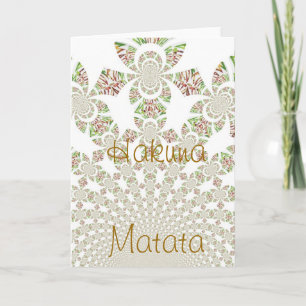 Cartão Design de Hakuna Matata Única: Serene Vibes