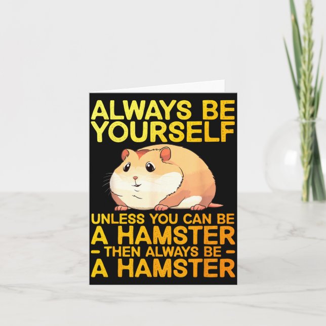 Cartão Design de hamster fofo para homens mulheres crianç (Frente)