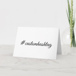 Cartão Design de Hashtag Personalizado Minimalista Modern