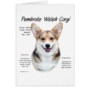 Cartão Design de História de Pembroke Welsh Corg