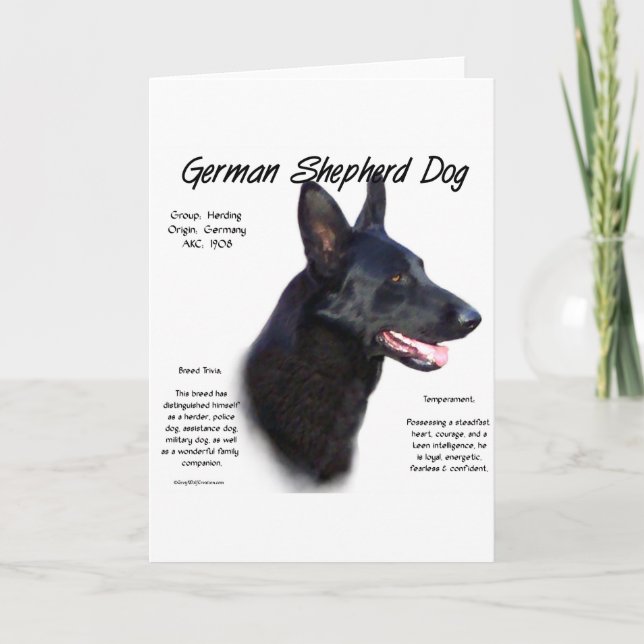 Cartão Design de Histórico de Cachorro german shepherd (p (Frente)
