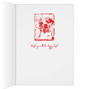 Cartão Design de impressão Lino Cut Great Dane Esra