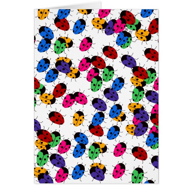 Cartão Design de Lady Bug Bonita (Frente)