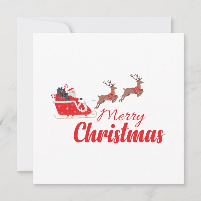 Cartão Design de Natal e renas (Frente)