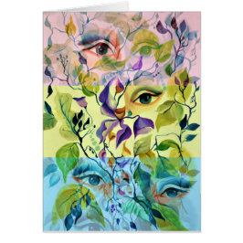 Cartão Design de Olhos Surreais Psicodélicos Utopia