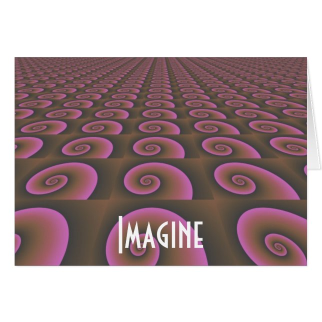 Cartão Design de Pensamento Criativo - Imagine (Frente horizontal)