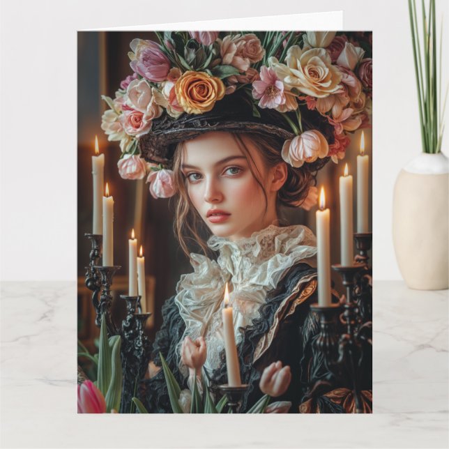 Cartão Design de primavera vitoriana gótica 2025 1 (Frente)