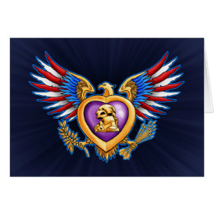 Cartão Design de Purple Heart