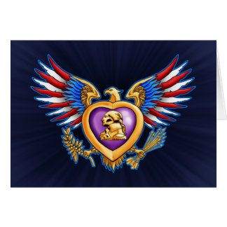 Cartão Design de Purple Heart