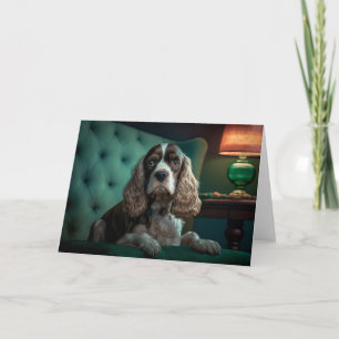 Cartão Design de retrato clássico de Cocker Spaniel elega