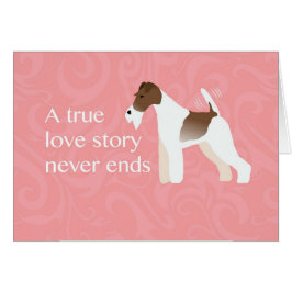 Cartão Design de Silhueta Minimalista de Fox Terrier com