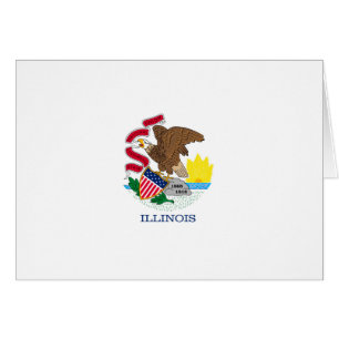Cartão Design de Sinalizador de Estado de Illinois