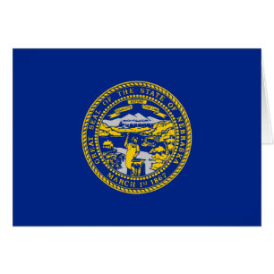 Cartão Design de Sinalizador do Estado de Nebraska