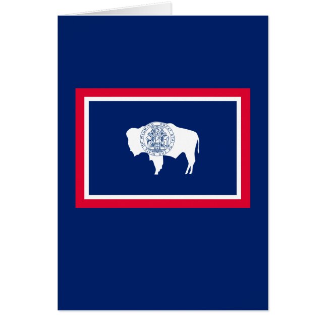 Cartão Design de Sinalizador do Estado de Wyoming (Frente)