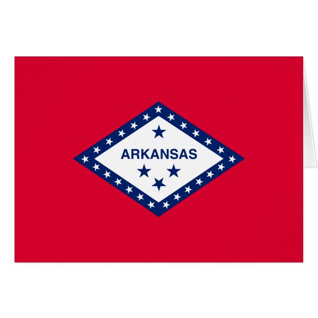 Cartão Design de Sinalizador do Estado do Arkansas (Frente Horizontal)