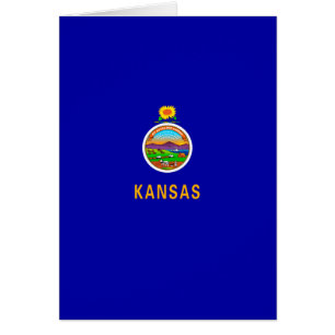 Cartão Design de Sinalizador do Estado do Kansas
