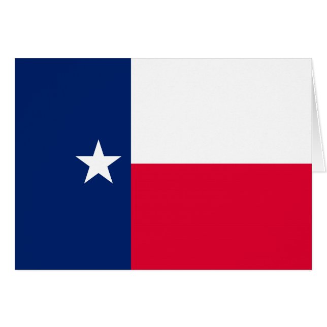 Cartão Design de Sinalizador do Estado do Texas (Frente Horizontal)