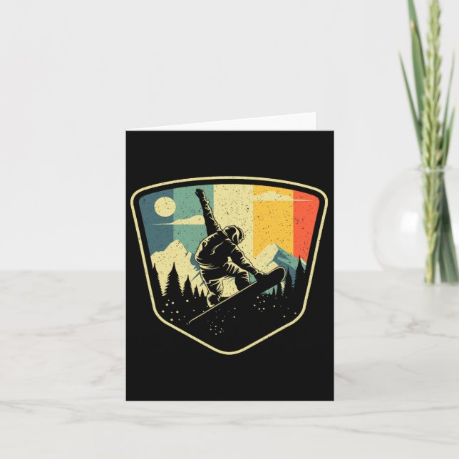 Cartão Design De Snowboard legal Para Homens Mulheres Vin (Frente)