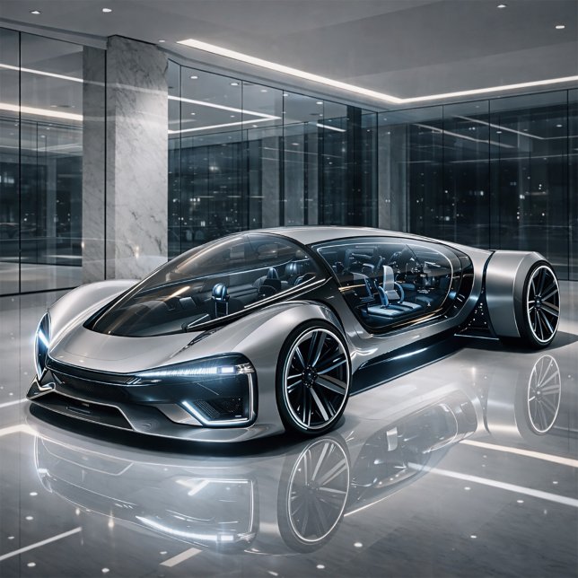 Cartão Design de Supercarro de Luxo Futurista Impresso (Criador carregado)