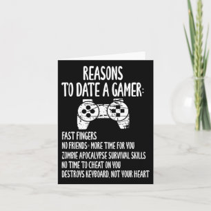 Cartão Design de texto engraçado para jogador - Namorado
