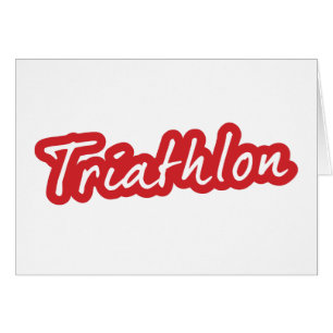Cartão design de Triathlon legal