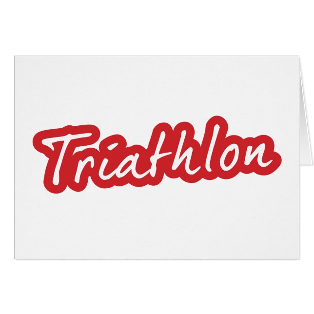 Cartão design de Triathlon legal (Frente Horizontal)