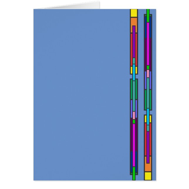 Cartão Design de vidro colorido (Frente)