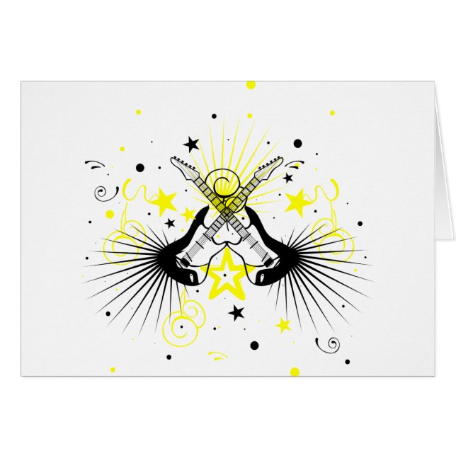 Cartão Design de violão (Frente Horizontal)