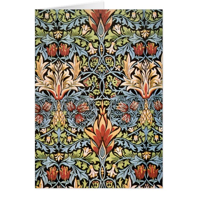 Cartão Design de William Morris Snakeshead (Frente)