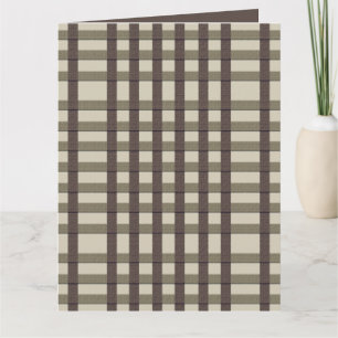 Cartão Design de Xadrez de de Burlap Faux - Conjunto de s