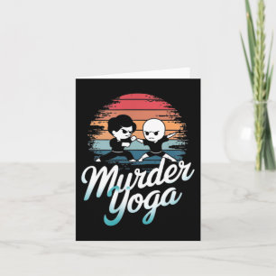 Cartão design de Yoga de assassinato engraçado de Jiu-Jit