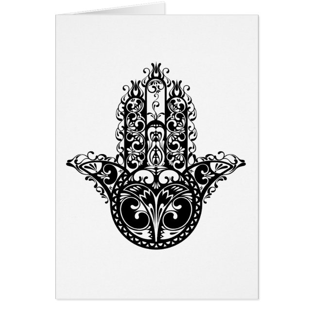 Cartão Design decorativo de Hamsa (Frente)