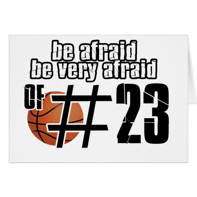 Cartão Design do basquetebol do número 23 (Frente Horizontal)