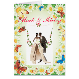 Cartão Design do casamento