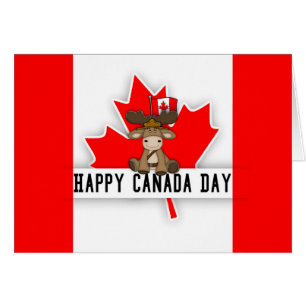 Cartão Design do dia de Canadá do divertimento com os