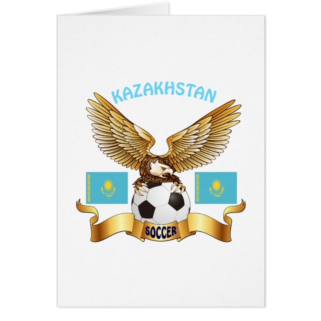 Cartão Design do futebol de Kazakhstan (Frente)