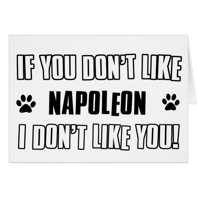 Cartão Design do gato de Napoleon (Frente Horizontal)