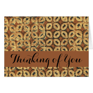 Cartão Design do padrão de arte do café Bean Batik