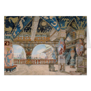 Cartão Design do palco para a ópera de Nikolai