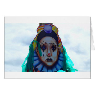 Cartão Design do Palhaço de Carnaval