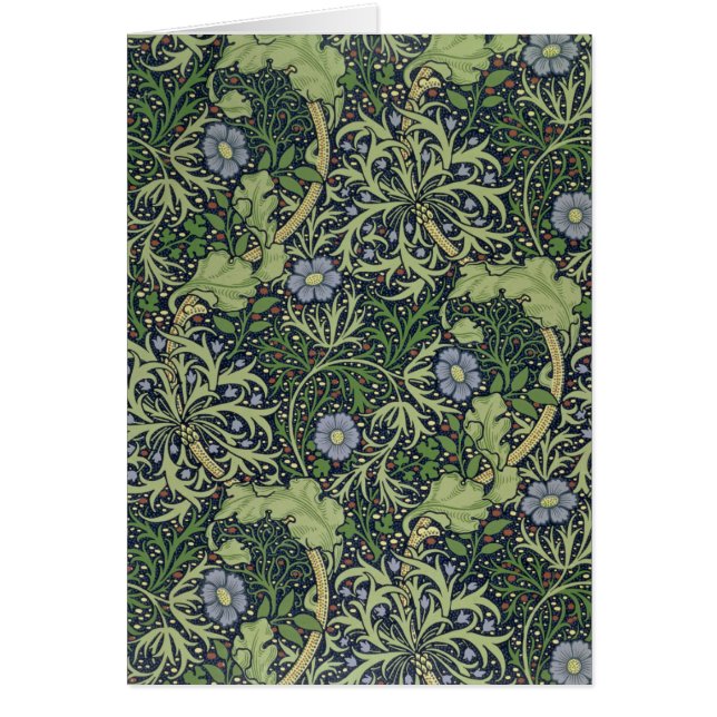 Cartão Design do papel de parede da alga, impresso por (Frente)