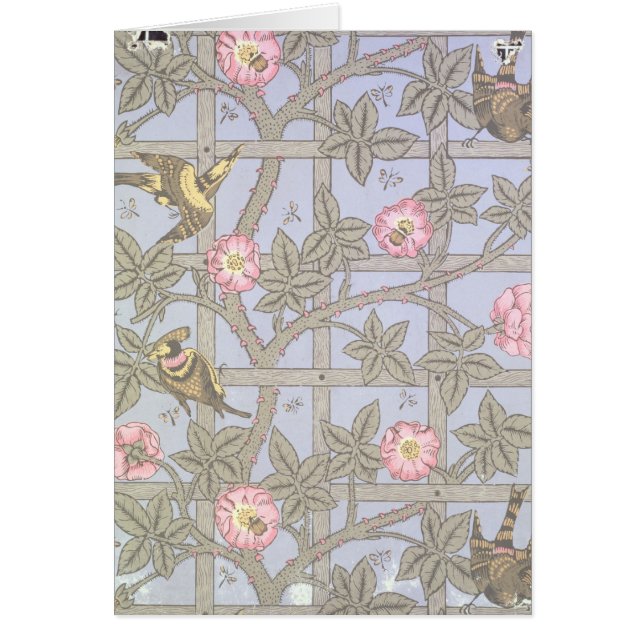 Cartão Design do papel de parede da "treliça", 1864 (Frente)