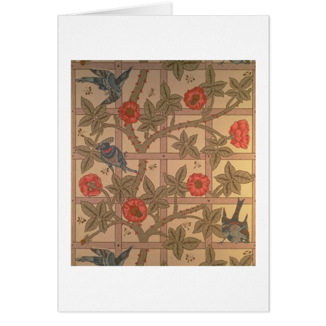 Cartão Design do papel de parede da "treliça", 1864 (Frente)