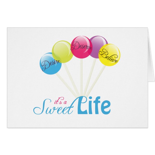 Cartão design do pirulito (Frente Horizontal)